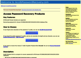 Accdbpasswordrecovery.com thumbnail