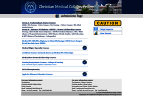 Admissions.cmcvellore.ac.in thumbnail