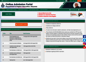 Admissions.highereduhry.ac.in thumbnail