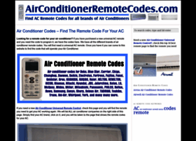 Airconditionerremotecodes.com thumbnail