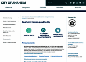 Anaheimhousingprograms.com thumbnail