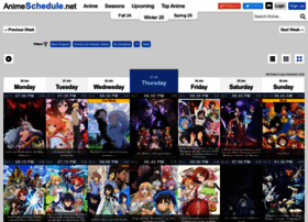 Anime Timetable, Air Times, Chart