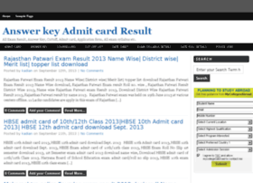 Answerkey-admitcard-result.in thumbnail