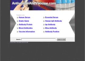 Antivenomandvaccine.com thumbnail