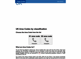 Area-code.co.uk thumbnail