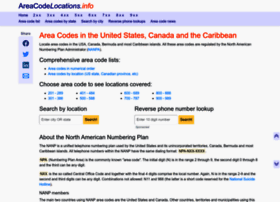 Areacodelocations.info thumbnail