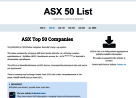 Asx50list.com thumbnail