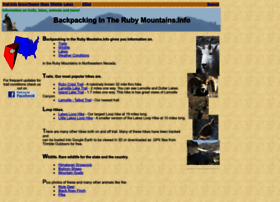 Backpackingintherubymountains.info thumbnail