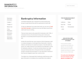 Bankruptcyinformation.com thumbnail
