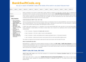 Bankswiftcode.org thumbnail