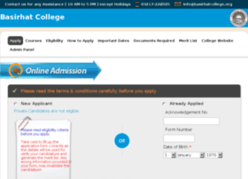 Basirhatcollegeadmission.in thumbnail