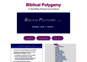 Biblicalpolygamy.com thumbnail