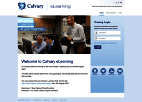 calvary.e3learning.com.au at WI. Calvary Online Training Portal