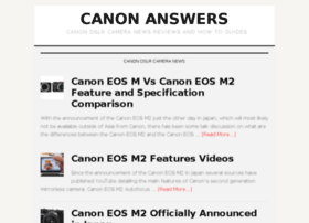Canonanswers.com thumbnail