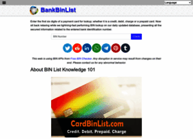 Cardbinlist.com thumbnail