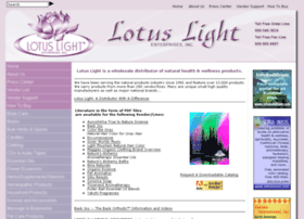 catalog.lotuslight.com at WI. Lotus Light Enterprises, Inc.
