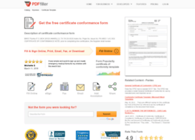 Certificate-of-conformance-template.pdffiller.com thumbnail
