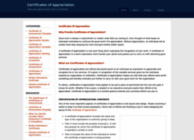 Certificatesofappreciation.net thumbnail
