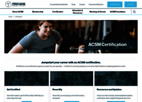 Certification.acsm.org thumbnail