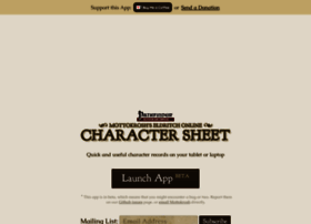 Charactersheet.co.uk thumbnail