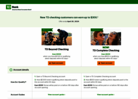 Checkingbonus.tdbank.com thumbnail