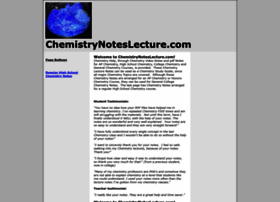 Chemistrynoteslecture.com thumbnail