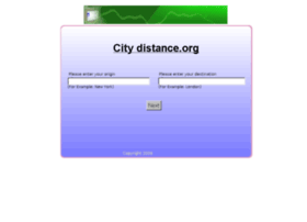 Citydistance.org thumbnail