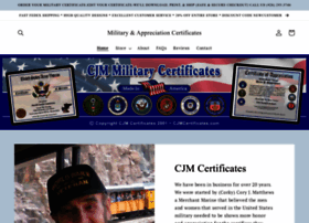 Cjmmilitarycertificates.com thumbnail