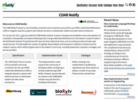 Coar-notify.net thumbnail
