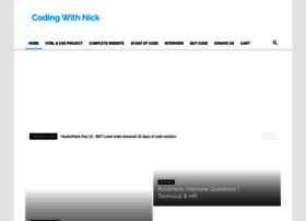 Codingwithnick.in thumbnail