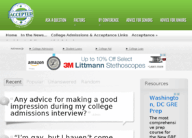 Collegeacceptancerates.com thumbnail