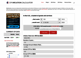 Cpiinflationcalculator.com thumbnail