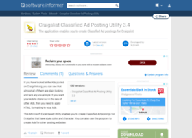 Craigslist-classified-ad-posting-utility.software.informer.com thumbnail