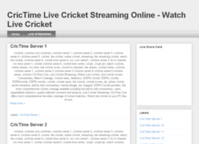Crictime Live Cricket Streaming Server 1