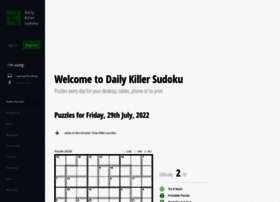Welcome to Killer Sudoku Online