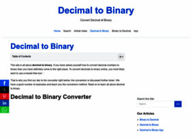 Decimaltobinary.com thumbnail