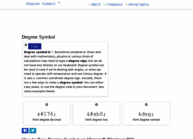 Degreesymbol.net thumbnail