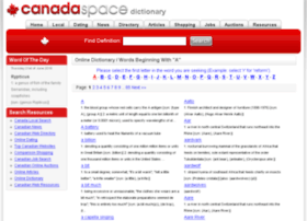 Dictionary.canadaspace.com thumbnail