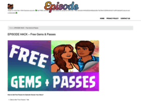 Episodefreegems Today At Wi Episode Hack Free Gems With Episode Hack 2019 Ios Android
