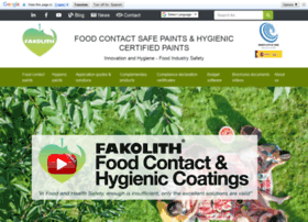 Food grade food contact food safe hygienic paints or varnish - FAKOLITH -  foodgrade paints and varnishes direct contact food and beverages,  hospitals, industry & buidings health care safe paints, bactericide  hospital paints