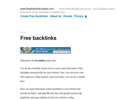Freebacklinkcreator.com thumbnail