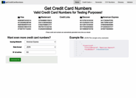 Getcreditcardnumbers.com thumbnail