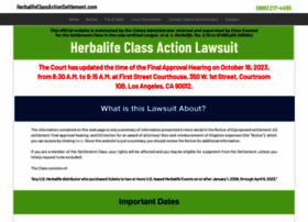 Herbalifeclassactionsettlement.com thumbnail