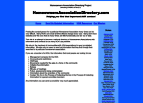 Homeownersassociationdirectory.com thumbnail