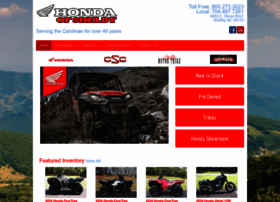 Hondamotorcyclesofshelby.com thumbnail
