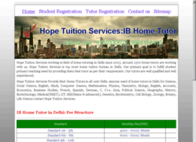 Hopetuitionservices.in thumbnail