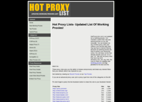 Hotproxylist.com thumbnail
