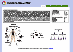 Humanproteomemap.org thumbnail