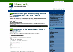Ifoundafix.com thumbnail