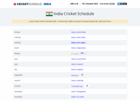 India.cricketschedule.com thumbnail